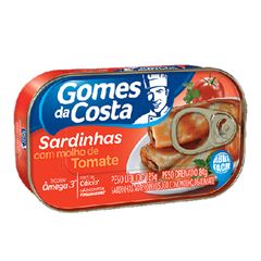 SARDINHA GOMES COSTA MOLHO TOMATE 125G ABRE FACIL