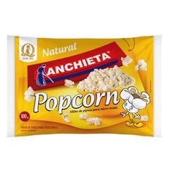 PIPOCA MICROONDAS ANCHIETA 100G NATURAL COM SAL