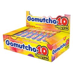 GOMA GOMUTCHO TUBO FRUTAS SORTIDAS C/10 30X1