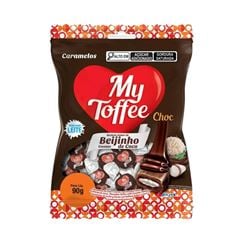 BALA MY TOFFEE CHOCOLATE 90G RECHEADO BEIJINHO