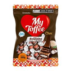 BALA MY TOFFEE 500G CHOCOLATE RECHEADO BEIJINHO