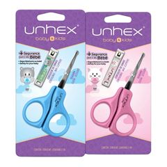 KIT TESOURA+CORTADOR BABY UNHEX CORES SORTIDAS