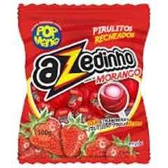 PIRULITO POP MANIA AZEDINHO MORANGO 500G