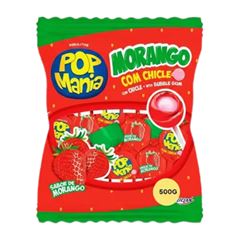 PIRULITO POP MANIA MORANGO 500G