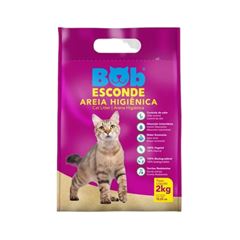 AREIA HIG GATO BOB ESCONDE 2KG MANDIOCA