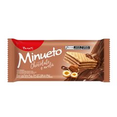 BISCOITO WAFER MINUETO 81G CHOCOLATE/AVELA PARATI