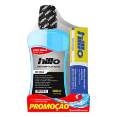 ANTISSEPTICO HILLO PACK 500ML ICE COM CREME DENTAL HILLO