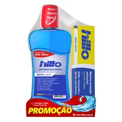 ANTISSEPTICO HILLO PACK 500ML MENTA COM CREME DENTAL HILLO