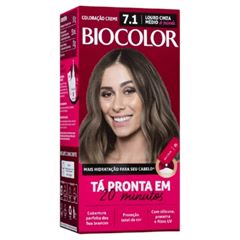 TINTURA CREME BIOCOLOR 7.1 LOURO CINZA MEDIO MINI KIT