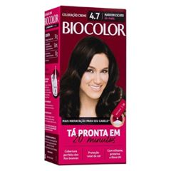 TINTURA CREME BIOCOLOR 4.7 MARROM ESCURO MINI KIT