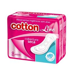 ABSORVENTE COTTON LINE SEM ABAS SECA 8X1
