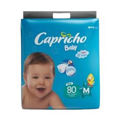FRALDA CAPRICHO BABY MEGA M 80UN