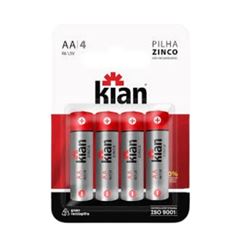 PILHA KIAN ZINCO AA BLISTER C/4 PEQUENA