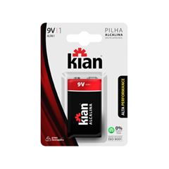 PILHA KIAN BATERIA 9V BLISTER C/1