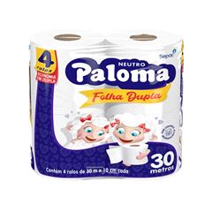 PAPEL HIGIENICO PALOMA FOLHA DUPLA 4X30METROS