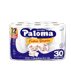PAPEL HIGIENICO PALOMA FOLHA DUPLA 12X30METROS