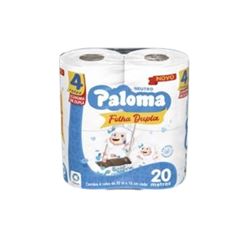 PAPEL HIGIENICO PALOMA FOLHA DUPLA 4X20METROS