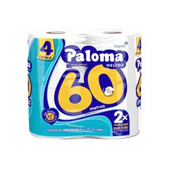 PAPEL HIGIENICO PALOMA FOLHA SIMPLES 4X60METROS