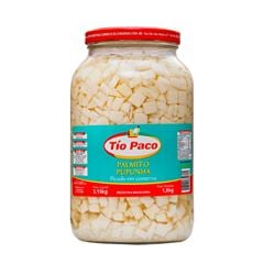PALMITO PUPUNHA 1,8KG PICADO VIDRO TIO PACO