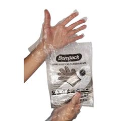 LUVA DESCARTAVEL BOMPACK TRANSP 100X1