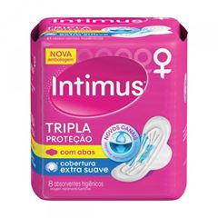 ABSORVENTE INTIMUS COM ABAS SUAVE 8X1