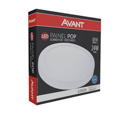 PAINEL LED RED 30 24W 6500K SOBREMESAEPOR